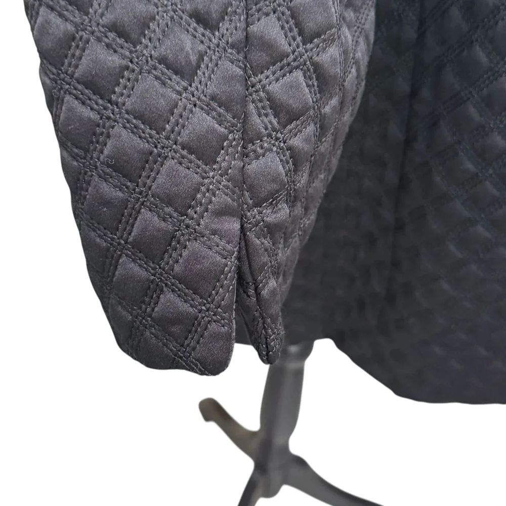 ESCADA ELEMENTS BLACK SILK DIAMOND STITCH DESIGN FITTED BLAZER JACKET